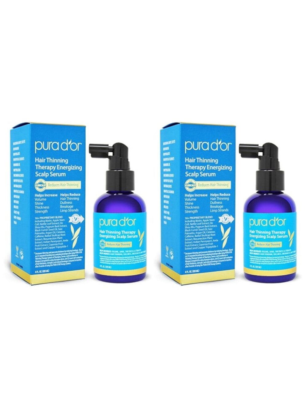 2PK Purador Hair Thinning Therapy Energizing Scalp Serum ~ 4 FL OZ EA